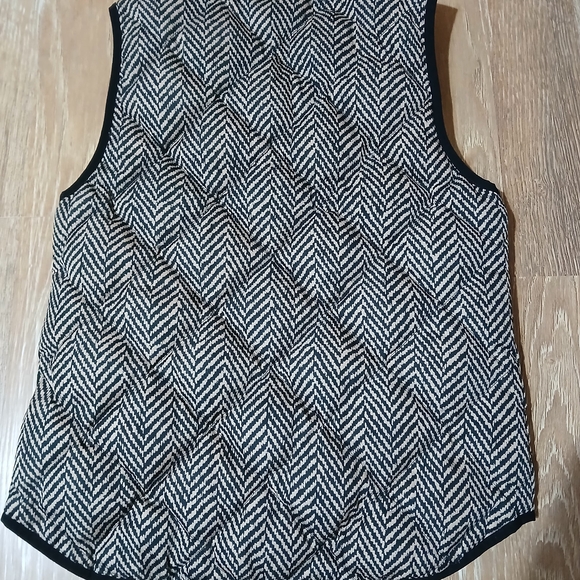 J. Crew Black and White Herringbone Vest - Picture 3 of 3
